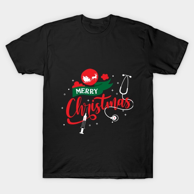 health worker merry christmas T-Shirt by Goldewin